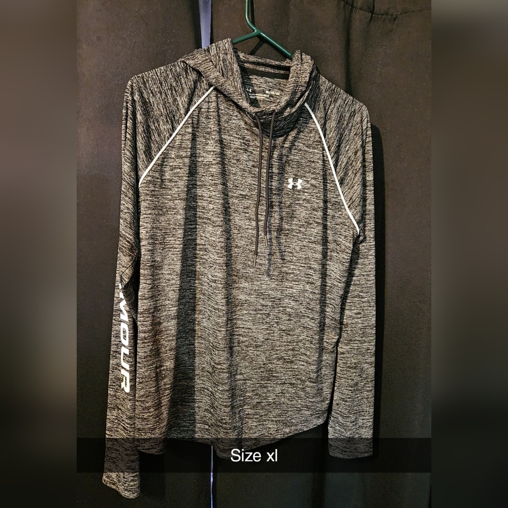Under Armour Heather Black & White Pullover Hoodie